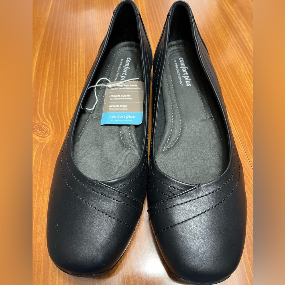 Payless Women’s Comfort Plus By Predictions Black Clara 13wide NWT